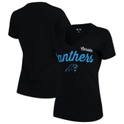 Add Carolina Panthers G-III 4Her by Carl Banks Women's Post Season V-Neck T-Shirt - Black To Your NFL Collection