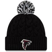 Add Atlanta Falcons New Era Women's Cozy Cable Cuffed Knit Hat – Black To Your NFL Collection