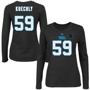 Add Luke Kuechly Carolina Panthers Majestic Women's Fair Catch V Name & Number Long Sleeve T-Shirt - Black To Your NFL Collection