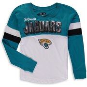 Add Jacksonville Jaguars New Era Girls Youth Baby Jersey Long Sleeve T-Shirt – White/Teal To Your NFL Collection