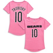 Add Mitchell Trubisky Chicago Bears Girls Youth Dolman Mainliner Name & Number T-Shirt – Pink To Your NFL Collection