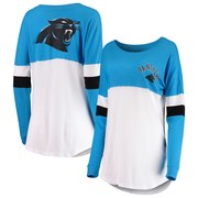 Add Carolina Panthers New Era Women's Varsity Athletic Long Sleeve T-Shirt – Blue To Your NFL Collection