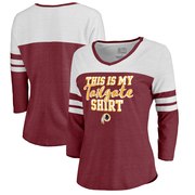 Add Washington Redskins NFL Pro Line by Fanatics Branded Women's Air Color Block Tri-Blend 3/4-Sleeve T-Shirt – Burgundy To Your NFL Collection