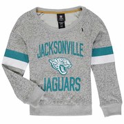 Add Jacksonville Jaguars Girls Youth My City Boat Neck Pullover Sweatshirt - Gray To Your NFL Collection