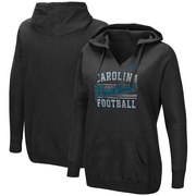 Add Carolina Panthers Majestic Women's Quick Out V-Neck Hoodie – Black To Your NFL Collection