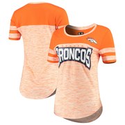 Add Denver Broncos New Era Women's Space Dye Bling T-Shirt – Orange To Your NFL Collection