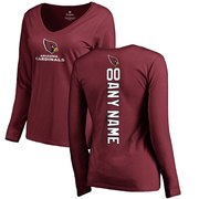 Add Arizona Cardinals NFL Pro Line Women's Personalized Backer Long Sleeve T-Shirt - Cardinal To Your NFL Collection