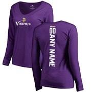 Add Minnesota Vikings NFL Pro Line Women's Personalized Backer Long Sleeve T-Shirt - Purple To Your NFL Collection