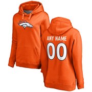 Add Denver Broncos NFL Pro Line Women's Any Name & Number Logo Personalized Pullover Hoodie - Orange To Your NFL Collection