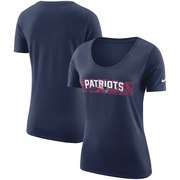 Add New England Patriots Nike Women's Sideline Team T-Shirt – Navy To Your NFL Collection