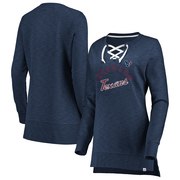 Add Houston Texans Majestic Women's Hyper Lace-Up Tunic Sweatshirt - Navy To Your NFL Collection