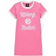Add Pittsburgh Steelers Girls Youth Yardline Ringer T-Shirt Dress – Pink To Your NFL Collection