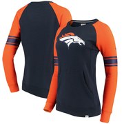 Add Denver Broncos NFL Pro Line by Fanatics Branded Women's Iconic Fleece Pullover Sweatshirt – Navy/Orange To Your NFL Collection