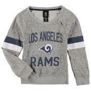 Add Los Angeles Rams Girls Youth My City Boat Neck Pullover Sweatshirt - Gray To Your NFL Collection