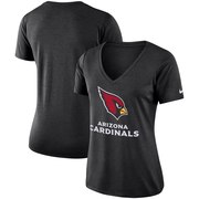 Add Arizona Cardinals Nike Women's Performance V-Neck T-Shirt - Heathered Black To Your NFL Collection