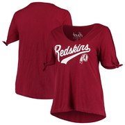 Add Washington Redskins Touch by Alyssa Milano Women's Plus Size First String V-Neck T-Shirt - Burgundy To Your NFL Collection