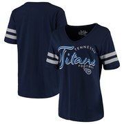 Add Tennessee Titans Touch by Alyssa Milano Women's Triple Play V-Neck T-Shirt - Navy To Your NFL Collection