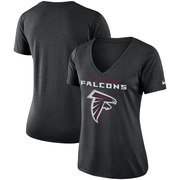 Add Atlanta Falcons Nike Women's Performance V-Neck T-Shirt - Heathered Black To Your NFL Collection