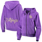 Add Minnesota Vikings Women's Velour Suit Full-Zip Hoodie – Purple To Your NFL Collection