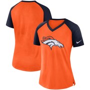 Add Denver Broncos Nike Women's Top V-Neck T-Shirt – Orange/Navy To Your NFL Collection