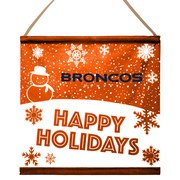 Add Denver Broncos Happy Holidays Banner Sign To Your NFL Collection