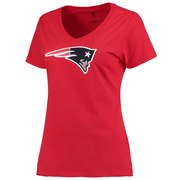 Add New England Patriots NFL Pro Line Women's Primary Logo V-Neck T-Shirt - Red To Your NFL Collection