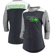 Add Seattle Seahawks NFL Pro Line by Fanatics Branded Women's Iconic 3/4 Sleeve T-Shirt – College Navy/Heathered Gray To Your NFL Collection