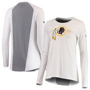 Add Washington Redskins Under Armour Women's Combine Authentic Dot Stripe Long Sleeve Favorites T-Shirt - White To Your NFL Collection