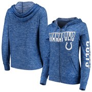 Add Indianapolis Colts New Era Women's Glitter Sweater Knit Tri-Blend Full-Zip Hoodie - Royal To Your NFL Collection