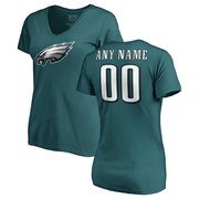 Add Philadelphia Eagles NFL Pro Line Women's Any Name & Number Logo Personalized T-Shirt - Green To Your NFL Collection