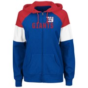 Add New York Giants Majestic Women's Hot Route Full-Zip Hoodie - Royal To Your NFL Collection