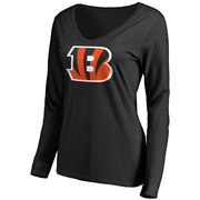 Add Cincinnati Bengals NFL Pro Line Women's Primary Team Logo Long Sleeve T-Shirt - Black To Your NFL Collection