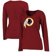 Add Washington Redskins Pro Line Women's Primary Logo Plus Size Long Sleeve T-Shirt - Burgundy To Your NFL Collection