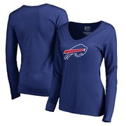 Order Buffalo Bills NFL Pro Line by Fanatics Branded Women's Primary Logo V-Neck Long-Sleeve T-Shirt - Royal at low prices.