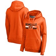 Order Cincinnati Bengals NFL Pro Line by Fanatics Branded Women's Plus Sizes First String Pullover Hoodie - Orange at low prices.