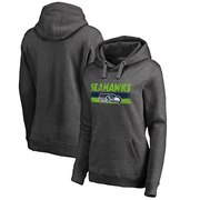 Order Seattle Seahawks NFL Pro Line by Fanatics Branded Women's Plus Sizes First String Pullover Hoodie - Charcoal at low prices.