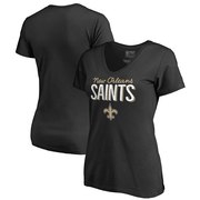 Add New Orleans Saints NFL Pro Line by Fanatics Branded Women's Nostalgia T-Shirt - Black To Your NFL Collection