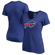 Add Buffalo Bills NFL Pro Line by Fanatics Branded Women's Primary Logo Plus-Size V-Neck T-Shirt - Royal To Your NFL Collection