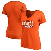 Add Denver Broncos NFL Pro Line by Fanatics Branded Women's Arriba Plus Size V-Neck T-Shirt - Orange To Your NFL Collection