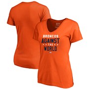 Add Denver Broncos NFL Pro Line by Fanatics Branded Women's Against The World V-Neck T-Shirt - Orange To Your NFL Collection