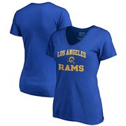 Add Los Angeles Rams NFL Pro Line by Fanatics Branded Women's Vintage Collection Victory Arch V-Neck T-Shirt - Royal To Your NFL Collection