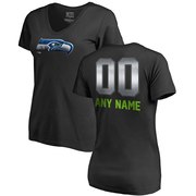 Add Seattle Seahawks NFL Pro Line by Fanatics Branded Women's Personalized Midnight Mascot T-Shirt – Black To Your NFL Collection