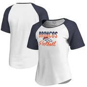 Add Denver Broncos NFL Pro Line by Fanatics Branded Women's Free Line Raglan Tri-Blend T-Shirt - White To Your NFL Collection