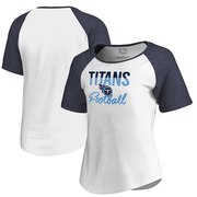 Add Tennessee Titans NFL Pro Line by Fanatics Branded Women's Free Line Raglan Tri-Blend T-Shirt - White To Your NFL Collection