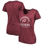 Add Washington Redskins NFL Pro Line by Fanatics Branded Women's Timeless Collection Vintage Arch Tri-Blend V-Neck T-Shirt - Burgundy To Your NFL Collection