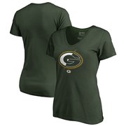 Add Green Bay Packers NFL Pro Line by Fanatics Branded Women's X-Ray Slim Fit V-Neck T-Shirt - Green To Your NFL Collection