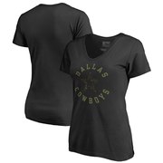 Add Dallas Cowboys NFL Pro Line by Fanatics Branded Women's Camo Collection Liberty V-Neck T-Shirt – Black To Your NFL Collection