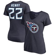 Add Derrick Henry Tennessee Titans NFL Pro Line by Fanatics Branded Women's Player Name & Number Icon V-Neck T-Shirt – Navy To Your NFL Collection