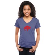 Add Buffalo Bills NFL Pro Line Women's Throwback Logo Tri-Blend V-Neck T-Shirt - Royal To Your NFL Collection