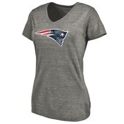 Add New England Patriots NFL Pro Line Women's Distressed Team Tri-Blend T-Shirt - Ash To Your NFL Collection